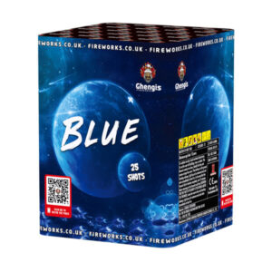 blue is the perfect gender reveal firework with 25 shots