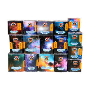Saturn 2 is the largest barrage pack that we offer with its 16 single ignition firework cakes theres some thing for every one in this garden firework pack.